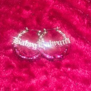 Babygirl hoop earrings